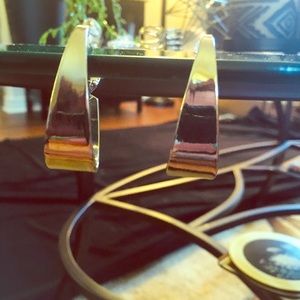 Silver oval earrings!